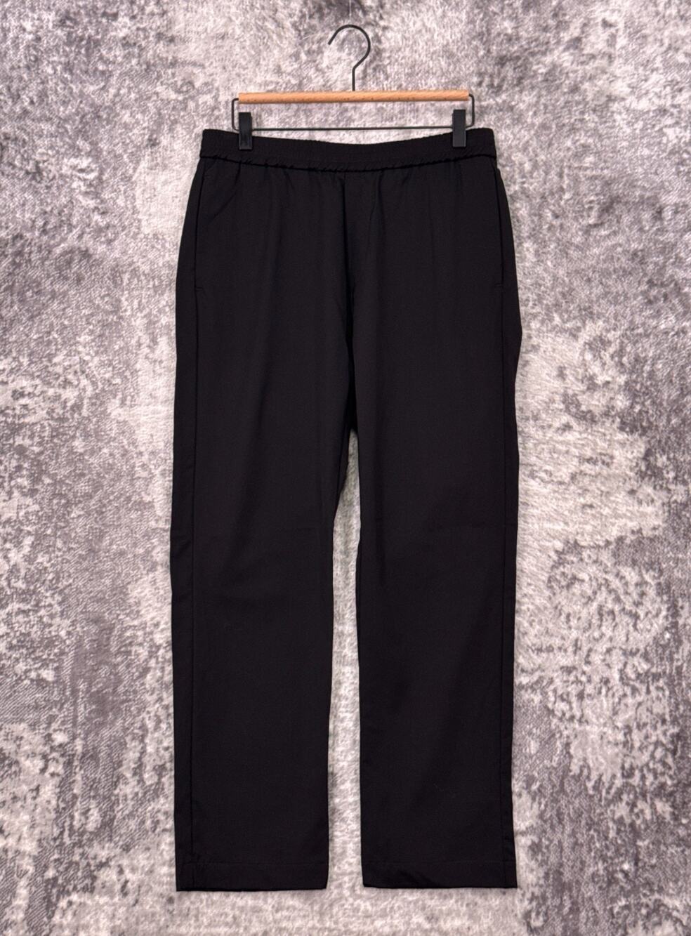 Barena Venezia Pants Medium Mens Black Wool Stretch Waist Straight Trouser